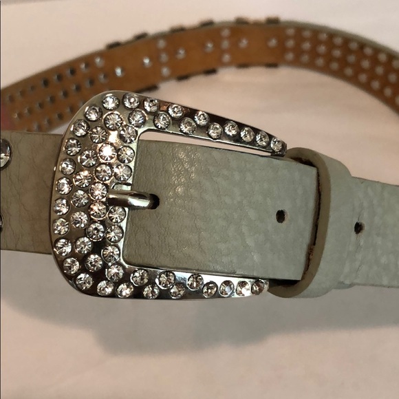 Vera Pelle Jeweled Leather Belt - Picture 3 of 8